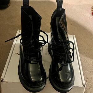 Patent leather Dr. Martens. Never worn.